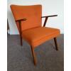 Danish Teak Leaning Chair in Bute wool